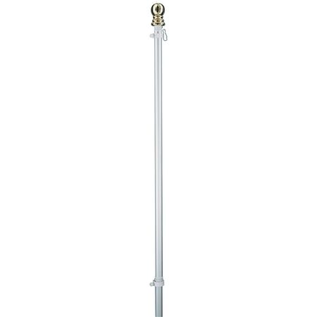 ANNIN FLAGMAKERS 2-Piece Spinning Pole, Aluminum, Silver 162