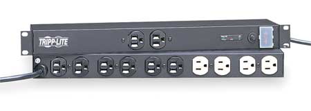 TRIPP LITE PDU, 120V, 12 Outlet, 15 ft., Black IBAR 12/20 ULTRA