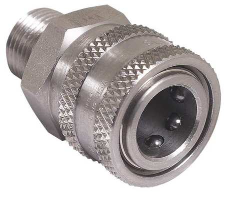 Zoro Select Quick Connect Coupler, Male, 3/8 x 3/8 In 17-0042