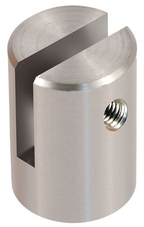 ZORO SELECT Panel-Mount Standoff, Slot, 5/16"-18 Thrd Sz, 1 5/8 in L, Round Shape, Aluminum Clear Anodized Z0600-AL28