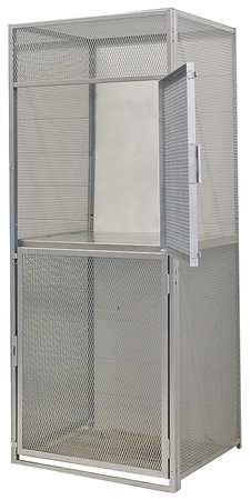 HALLOWELL Bulk Storage Locker Starter, 36 in W, 36 in D, 90 in H, 0 Shelves, 1 Doors, Steel, Unassembled BSL363690-R-2S-HG