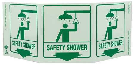 ZING Safety Shower Sign, 7-1/2" Height, 20" Width, Plastic, English 3059