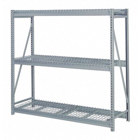 Lyon Starter Bulk Storage Rack, 24 in D, 72 in W, 3 Shelves, Dove Gray DD67321SW
