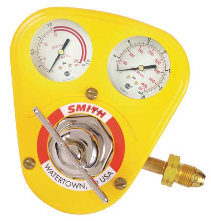 SMITH EQUIPMENT Gas Regulator, Single Stage, CGA-510, 15 psi, Use With: Acetylene 40-15-510S