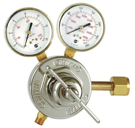 SMITH EQUIPMENT Gas Regulator, Single Stage, CGA-540, 175 psi, Use With: Oxygen 40-175-540