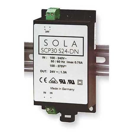 Solahd DC Power Supply, 85/264V AC, 24V DC, 30W, 1.3A, DIN Rail SCP30S24BDN