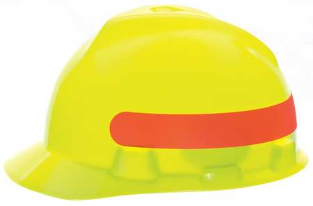 Msa Safety Front Brim Hard Hat, Type 1, Class E, Ratchet (4-Point), Green 10102233
