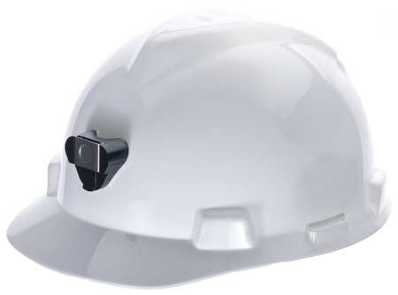 MSA SAFETY Front Brim Hard Hat, Type 1, Class C, Pinlock (4-Point), White 460018