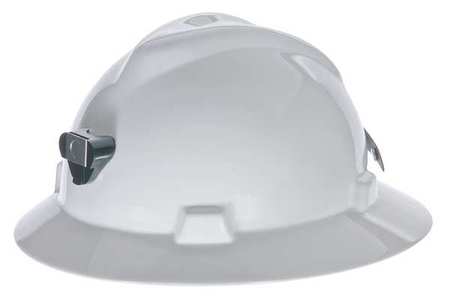 MSA SAFETY Full Brim Hard Hat, Type 1, Class C, Pinlock (4-Point), White 460069