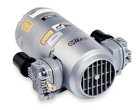 GAST Piston Air Compressor, 1/3HP, 115V, 1Ph 3LBA-10-M300AX