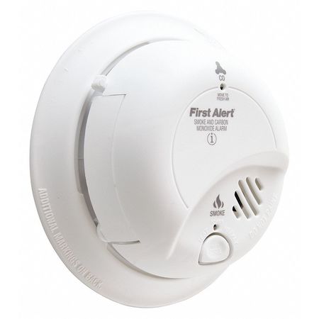 Brk Carbon Monoxide and Smoke Alarm, Electrochemical, Ionization Sensor, 85 dB @ 10 ft Audible Alert SCO2B