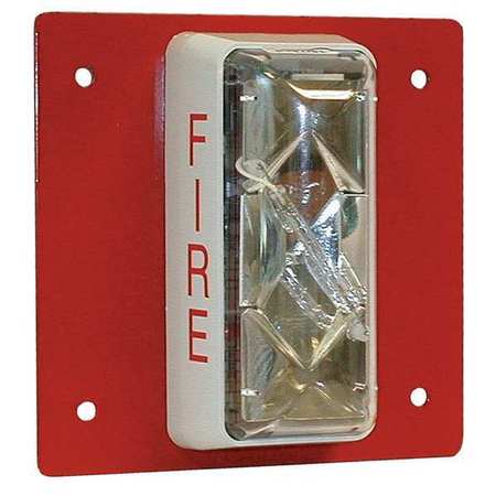 EDWARDS SIGNALING Strobe, Steel, Red CS405-7A-T