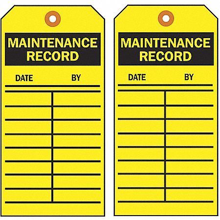 Brady Saf Eapt Inspection Rcd Tag, Grn/Wht, PK10 86443