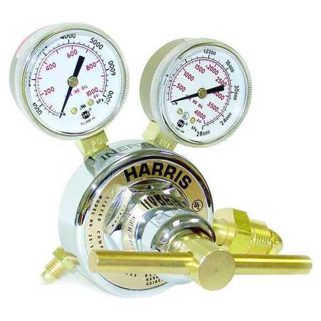 Harris Gas Regulator, Single Stage, CGA-580, 0 to 500 psi, Use With: Argon, Helium, Nitrogen 25GX-500-580