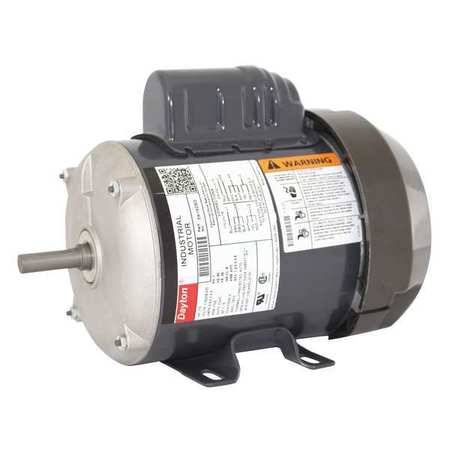 DAYTON Capacitor-Start General Purpose Motor, 1/3 HP, 115/208-230V AC Voltage, 48 Frame 5K192