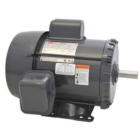 DAYTON Capacitor-Start General Purpose Motor, 1 1/2 HP, 115/230V AC Voltage, 184 Frame, 1,750 Nameplate RPM 5K486