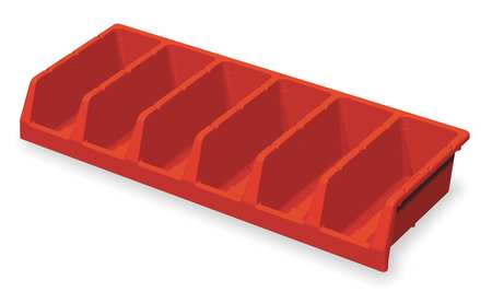 Akro-Mils Shelf Bin, Industrial Grade Polymer, Red 30312RED