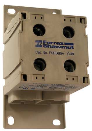 Mersen Pwr Dist Block, 840A, 1P, 4AWG-600 MCM, 600V FSPDB5A