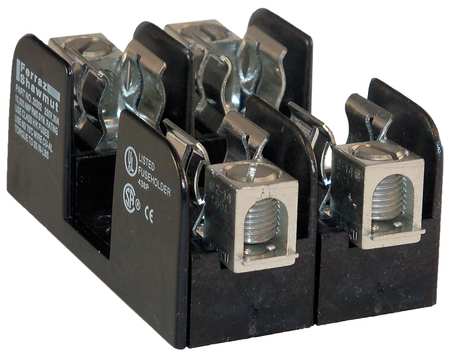 Mersen Open Fuse Block, H; K5 UL Class, 2 Poles, 30A Amp Range, 250V AC/DC Volt Rating 20302