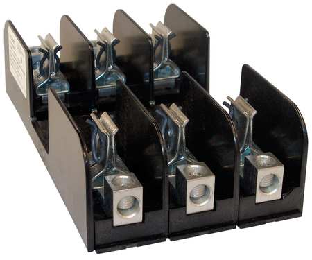 MERSEN Open Fuse Block, R UL Class, 3 Poles, 100A Amp Range, 250V AC/DC Volt Rating 21038R