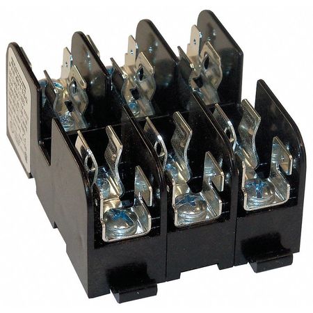 MERSEN Open Fuse Block, G UL Class, 3 Poles, 15A Amp Range, 600V AC/DC Volt Rating 40113G