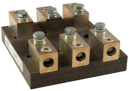 MERSEN Open Fuse Block, T UL Class, 3 Poles, 100A Amp Range, 600V AC/DC Volt Rating 61033T