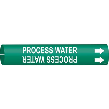 BRADY Pipe Marker, Process Water, Grn, 4 to 6 In 4113-D
