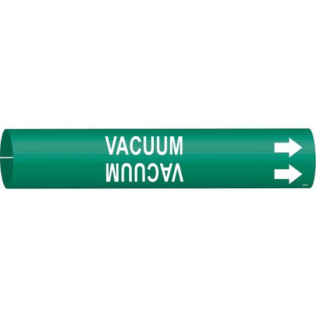 BRADY Pipe Marker, Vacuum, Grn, 2-1/2 to 3-7/8 In 4147-C