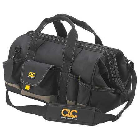 Clc Work Gear Wide-Mouth Tool Bag, Black, Polyester, 25 Pockets 1163