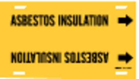BRADY Pipe Markr, Asbestos Insulation, 10to15 In 4009-H