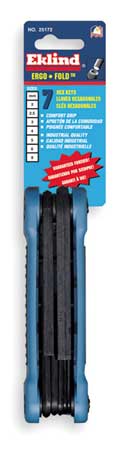 Eklind 7 Piece Metric Fold-Up Hex Key Set, 25172 25172