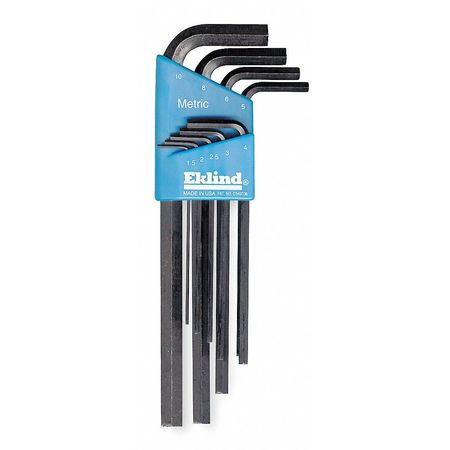 EKLIND 9 Piece Metric L-Shape Hex Key Set, 10609 10609