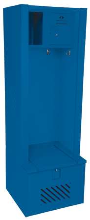 BRADLEY Gear Locker, (1) Tier, (1) Wide, High Density Polyethylene, Deep Blue, Matte Texture Finish, 72 in H LK242172GHM-203