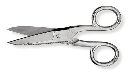 Crescent Wiss 5" Electrician Scissors with Serrated Bottom Blade - Carded 175E5V
