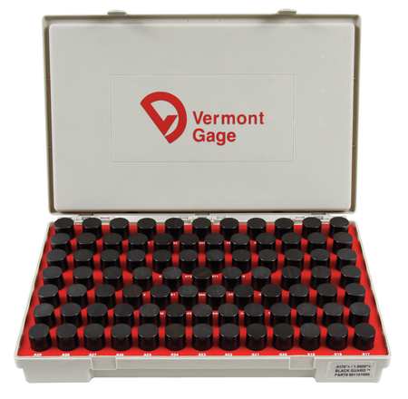 VERMONT GAGE Pin Gage Set, Plus, 0.917-1.000 In, Black 901101000
