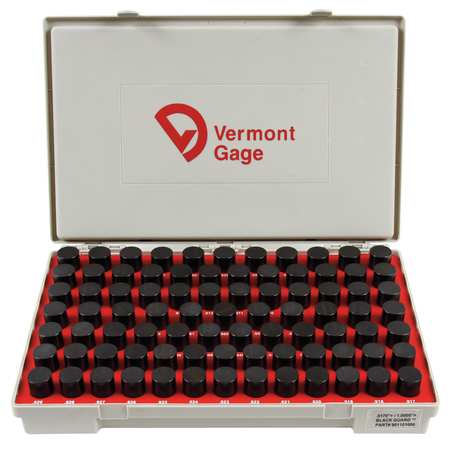 VERMONT GAGE Pin Gage Set, Minus, 0.917-1.000 In, Black 901201000