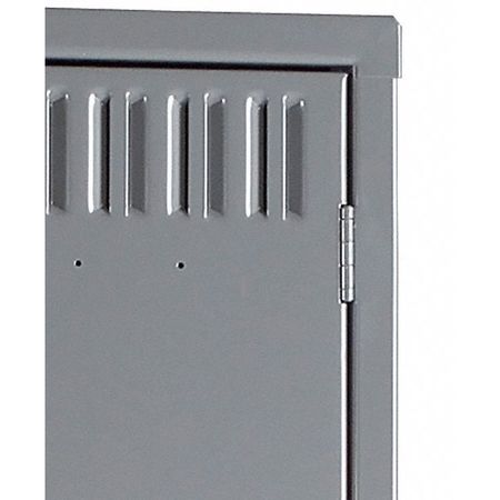 Tennsco Box Locker Unit with Coat Rod, 72 in W, 18 in D, 78 in H, (6) Tier, (6) Wide, Gray SRS-721878-1MG