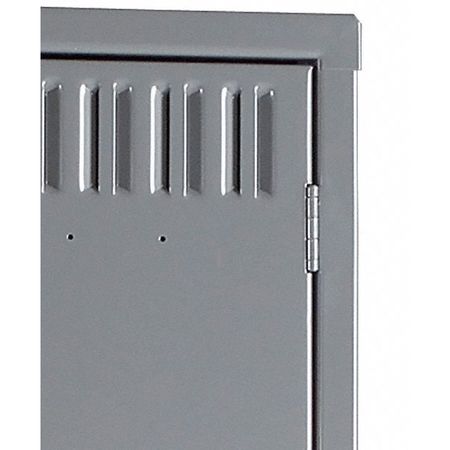 Tennsco Wardrobe Locker, 36 in W, 15 in D, 78 in H, (2) Tier, (3) Wide, Gray DTS-121536-3MG