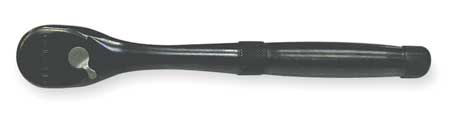 Proto 1/4" Drive 45 Geared Teeth Pear Head Style Hand Ratchet, 5-9/16" L, Black Oxide Finish J4749XLBL