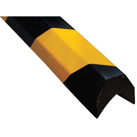 ZORO SELECT Corner Guard, Black/Yellow, 7/16"W X 36"H FEG-D