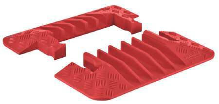CHECKERS Cable Protector EndCap, 5Channel, 0.7ft, PR GDEC5X125-O