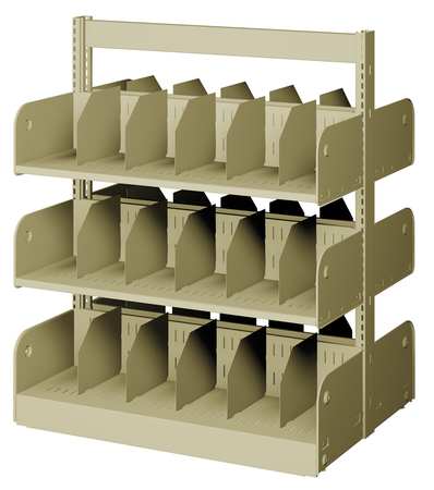 ESTEY Divider Shelf, Double, 6 Shelves, 24 In WBDF42120