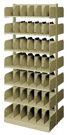 ESTEY Divider Shelf, Double, 14 Shelves, 20 In WBDF82100