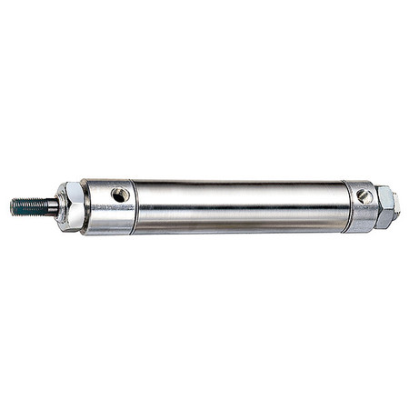 Speedaire Air Cylinder, 3/4 in Bore, 1 in Stroke, Round Body Single Acting 5ZEJ3