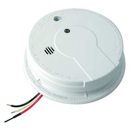 FIREX Smoke Alarm, Photoelectric Sensor, 85 dB @ 10 ft Audible Alert, 120V AC, 9V P12040