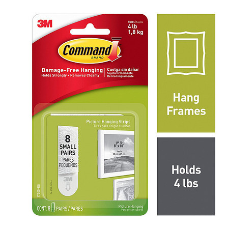 Command Small Picture Hanging Strip, PK8 17205