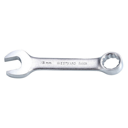 Westward Combination Wrench, Metric, 15mm Size 5MW29