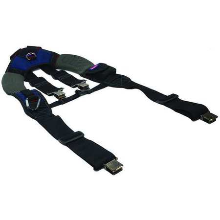 WESTWARD Tool Suspenders, Tool Belt Suspenders, Black; Blue; Gray, Polyester, 1 Pockets 5MZP3