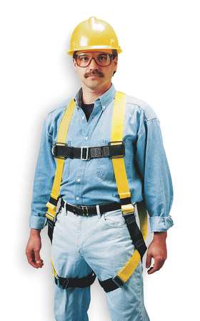 HONEYWELL MILLER Full Body Harness, L/XL, Polyester 650-4/UYK