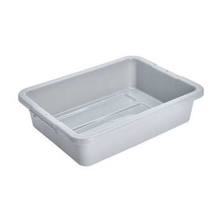 Rubbermaid Commercial Nesting Container, Gray, Polyethylene, 20 in L, 15 in W, 5 in H, 4.63 gal Volume Capacity FG334900GRAY